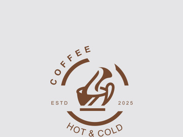 Coffee drink logo vintage retro design simple concept illustration preview picture