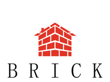 creative brick logo designs for buildings, architectural buildings, civil engineering, building materials shops