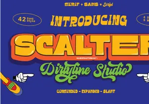 Scalter Font: Free Condensed Serif Typeface