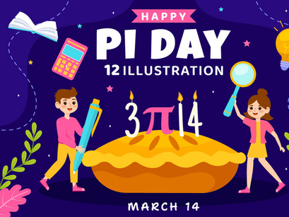 12 Happy Pi Day Illustration