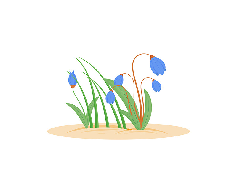 Flowers cartoon vector illustration