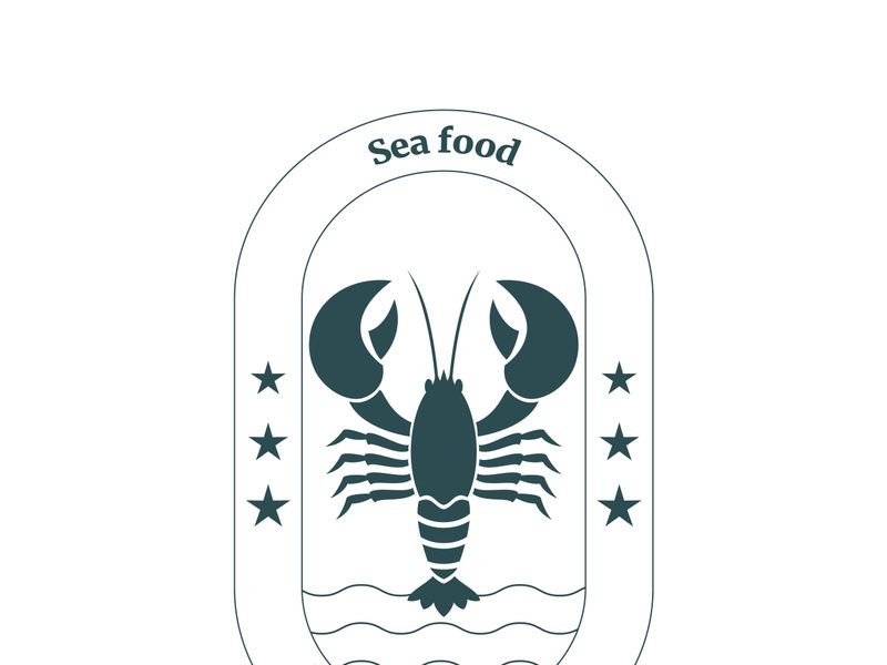 Vintage lobster logo