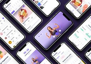 Fitbox - Workouts & Meal Planner UI Kit for Sketch