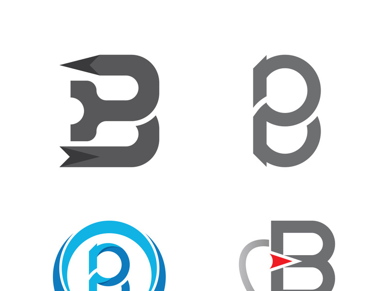 B letter logo template vector illustration