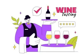 10 Wine Tasting Vector Illustration
