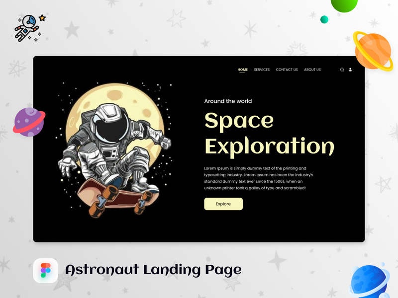 Astronaut Landing Page 3
