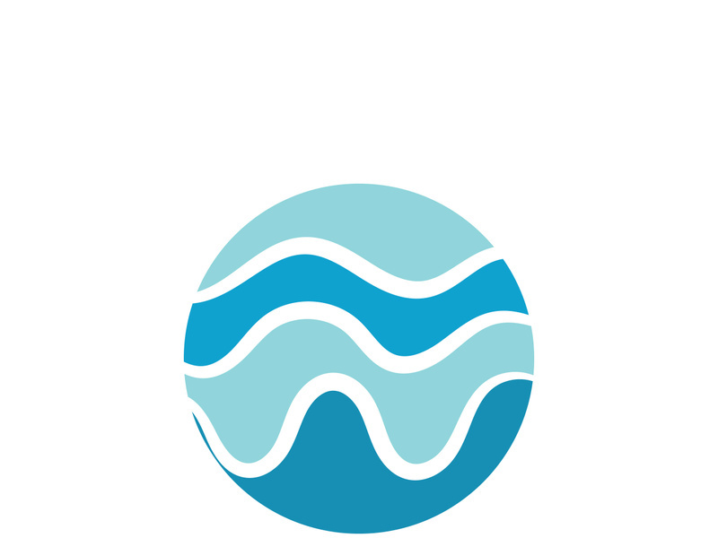 Water wave icon vector illustration design logo