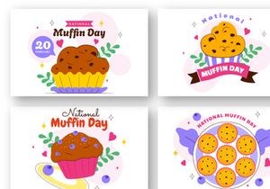 10 National Muffin Day Illustration