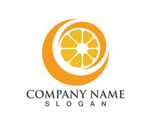 Orange logo design Vector icon illustration design