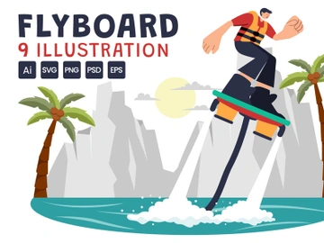 9 Flyboard Sport Illustration preview picture