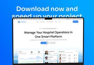 HealthOps - Hospital Management Dashboard Landing Page