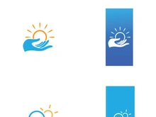 Sun logo design with a modern concept.