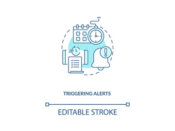 Triggering alerts concept icon preview picture