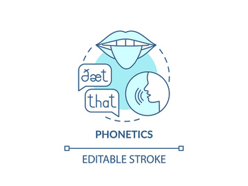 Phonetics concept icon preview picture