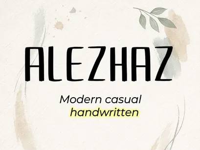 ALEZHAZ – Modern Casual Handwritten Font - (TTF)