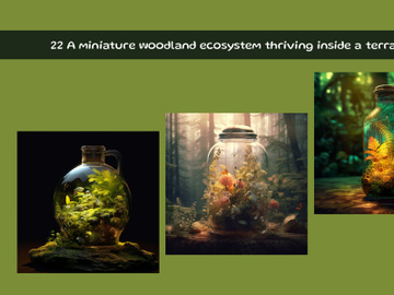 A miniature woodland ecosystem thriving inside a terrarium preview picture