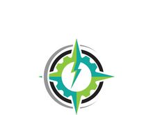 Compass logo template vector icon illustration design