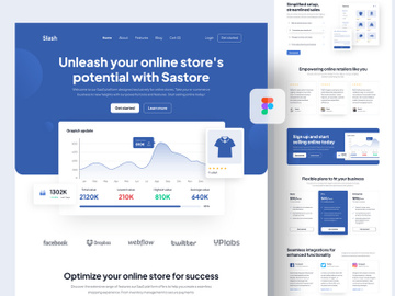 Slash - Saas store web template preview picture