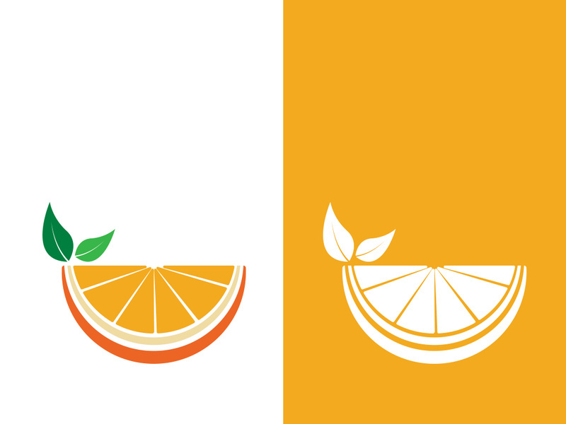 Orange logo design vector icon illustration design
