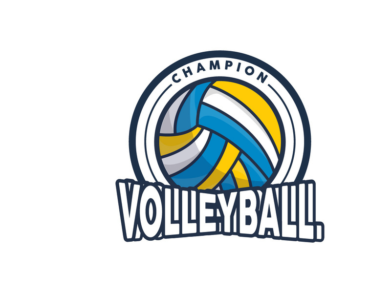 Volleyball Logo, Sport Simple Design, World Sports Tournament Vector