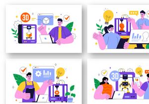 10 3D Printing Workshop Illustration