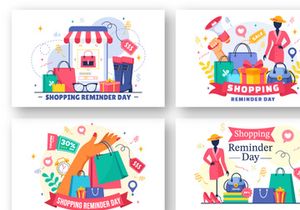 12 Shopping Reminder Day Illustration