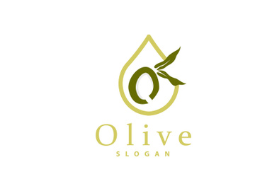 Olive Oil Logo, Olive Leaf Plant Herbal Garden Vector preview picture