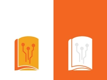 Digital book logo technology vector icon design