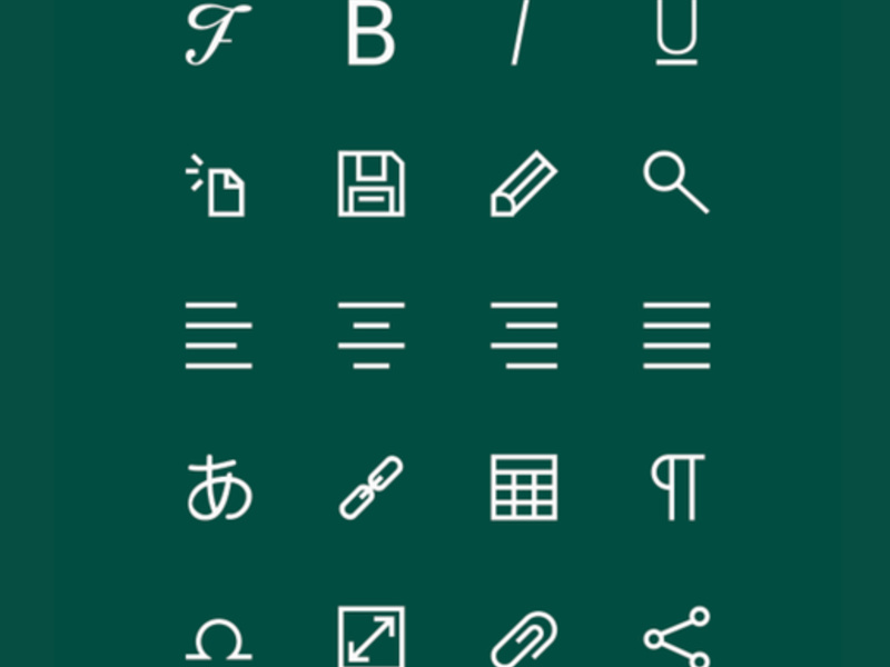 Text editing icons