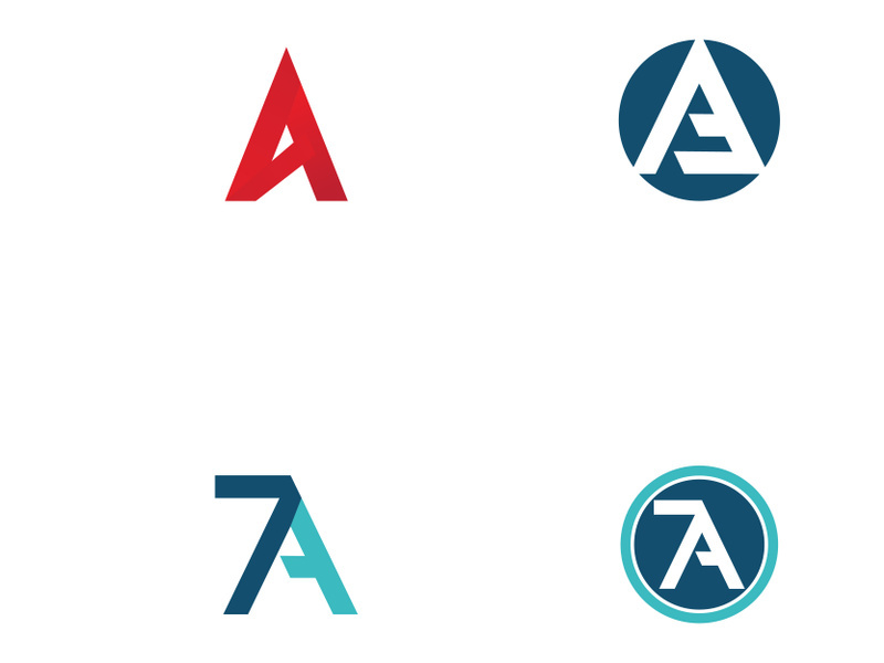 Abstract logo initial letter A element.