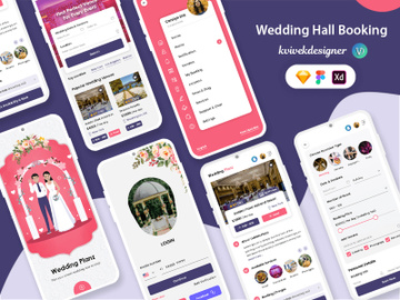 Wedding Hall Booking Mobile App UI Kit preview picture