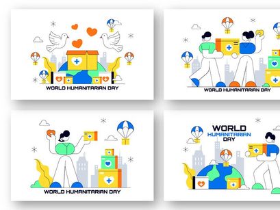 10 World Humanitarian Day Illustration