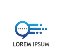 Creative chat room bubble logo design.