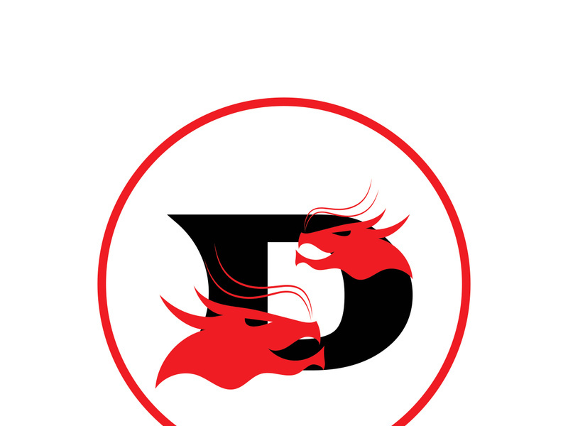 Dragon vector icon illustration design logo template