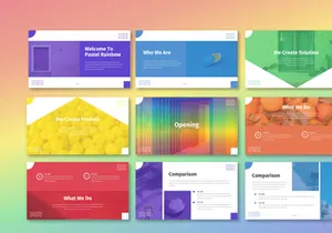 Pastel Rainbow - Multipurpose Powerpoint Template