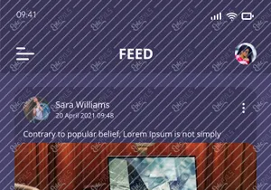 Social Mobile Dark Theme App
