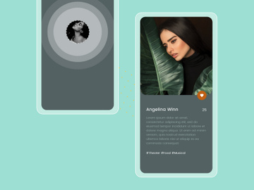 Search and User's info concept screens for Mobile app preview picture