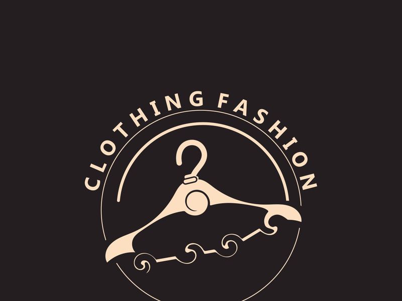 Clothing and Fashion logo design hanger concept, creative simple fashion shop business fashion vector beauty