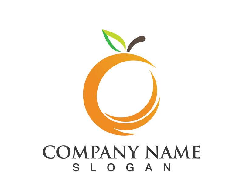 Orange logo design vector icon illustration design