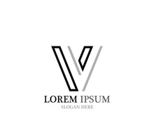 V Logo Template vector
