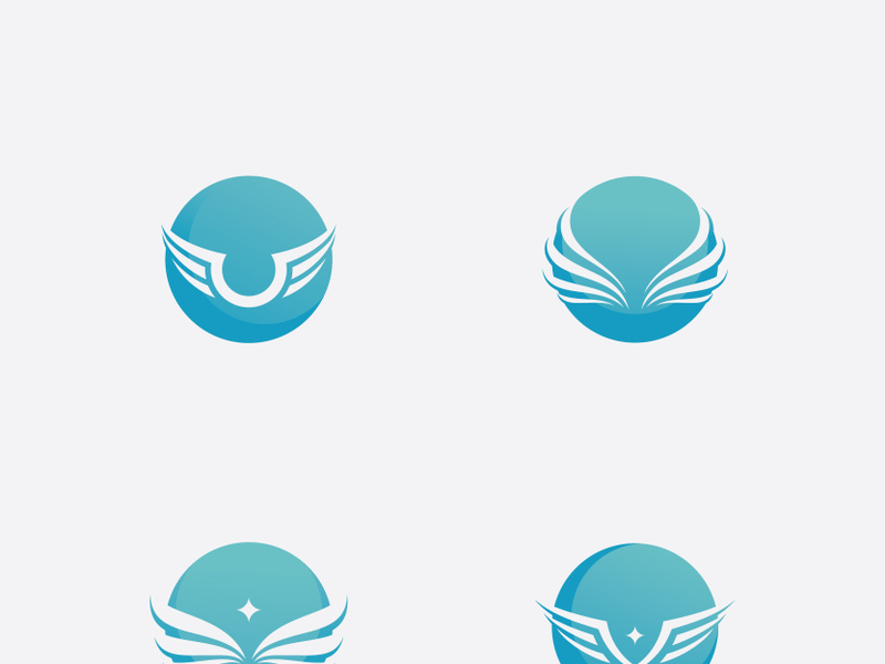 Falcon Wing  Vector Logo Icon Template