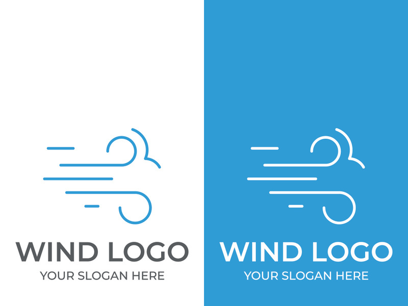 Unique wind abstract logo.