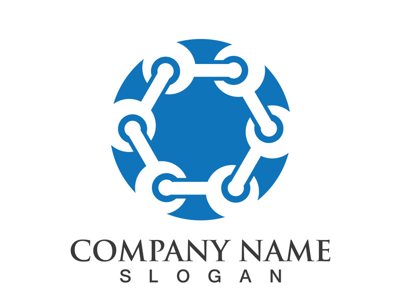 Molecule symbol logo template vector illustration design