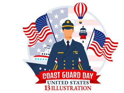 13 United States Coast Guard Day Illustration