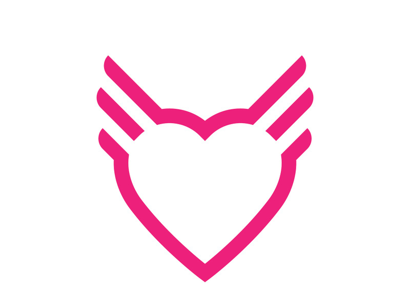 Love heart logo and symbol vector