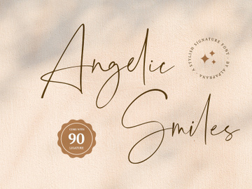 Angelic Smiles - Stylish Signature Font preview picture