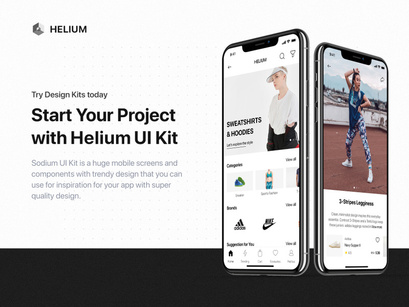 Helium - Fashion Shop UI Kit for Sketch
