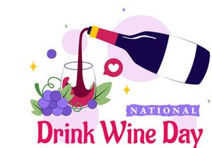 11 National Drink Wine Day Illustration