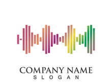 Sound waves vector illustration design template