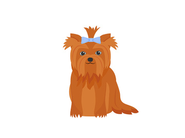 Ginger terrier flat color vector character preview picture